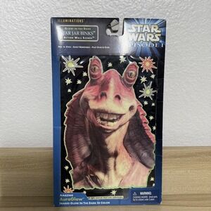 1999 Glow In The‎ Dark Star Wars Episode 1 Jar Jar Binks Wall Scene Auraglow